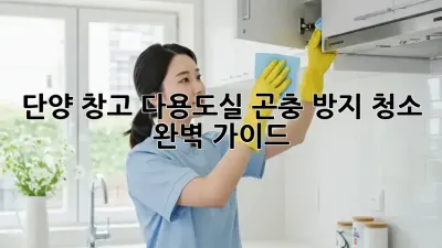 단양 창고, 다용도실 곤충 방지 청소 완벽 가이드