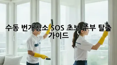 수동 번개⚡️청소 SOS! 초보 주부 탈출 가이드✨