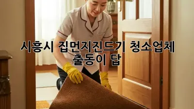 시흥시 집먼지진드기? 청소업체 출동이 답!